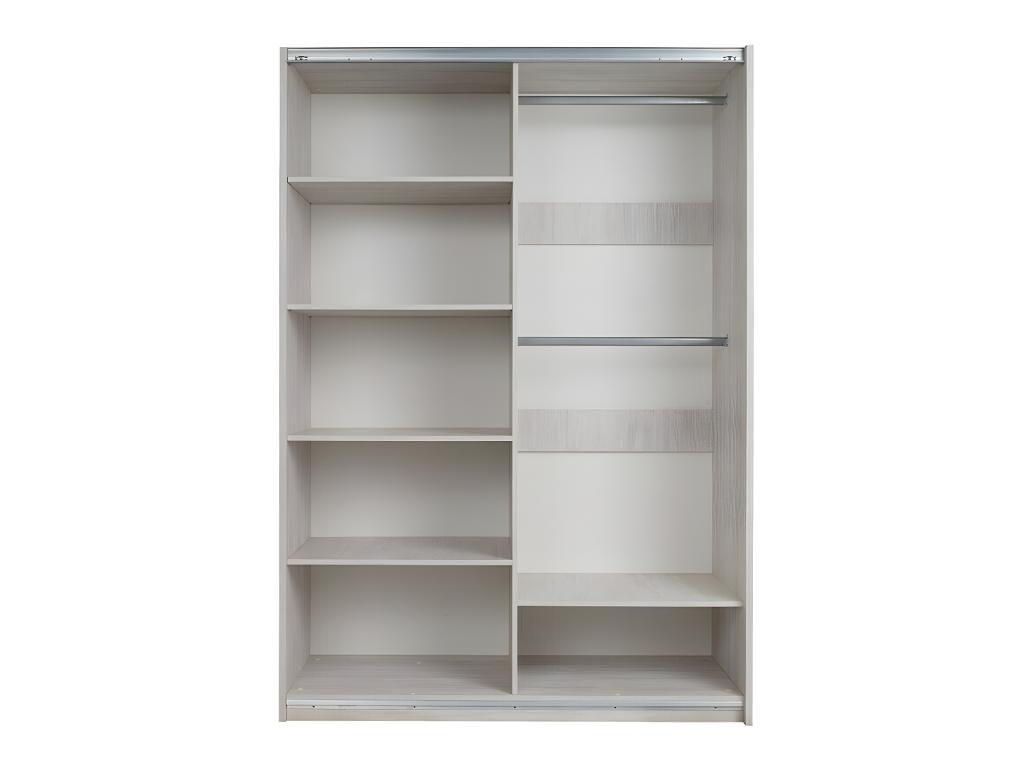 Armario Providence F109, Negro brillante|Roble del Monastery, 215x150x69cm