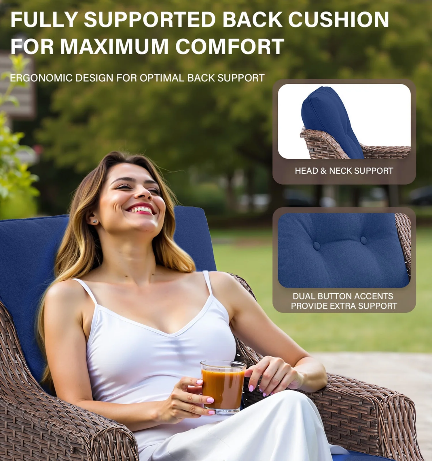 Bellefurn Outdoor Patio Furniture Set with Fire Pit and Swivel Rocker Chair,High-Back Wicker Outdoor Conversation Sets with 3 Seater Couch and Side Table Set for Porch,Deck,Garden - Image 25