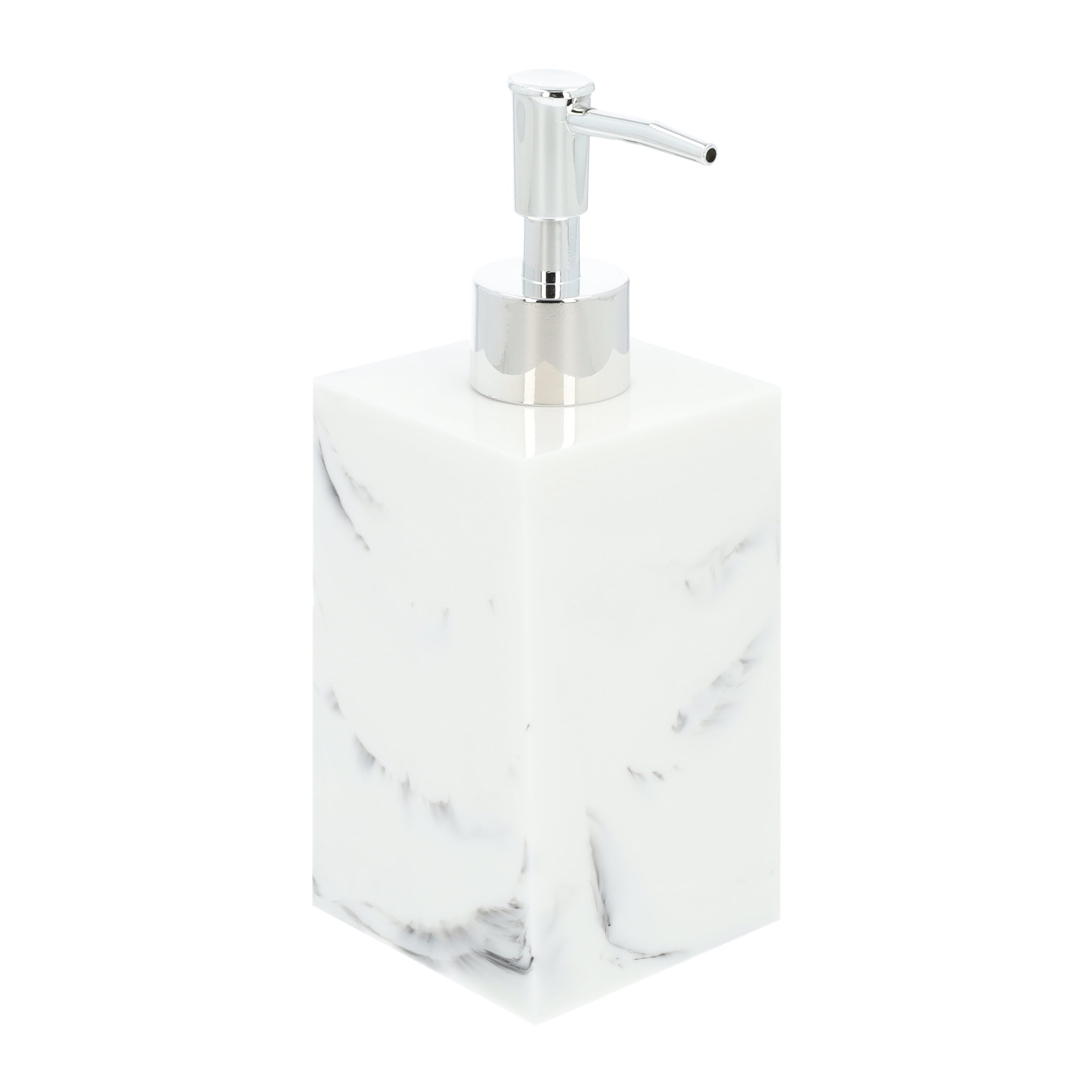 QUVIO Zeepdispender - marmer look - Wit