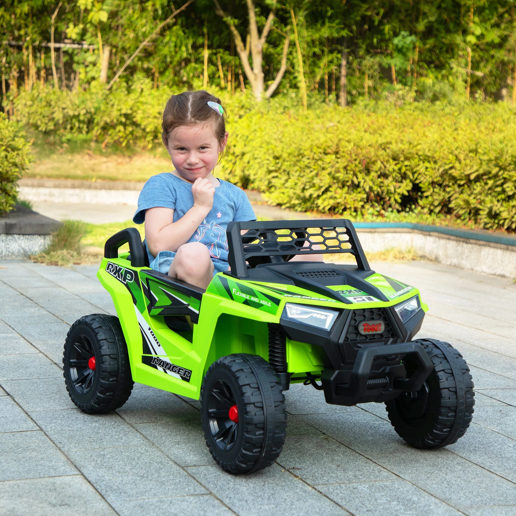 TOBBI 12V Kids Electric off-Road UTV Truck Car Battery Powered Ride on Toys for Girls with LED Headlights, Music, Horn - Image 36