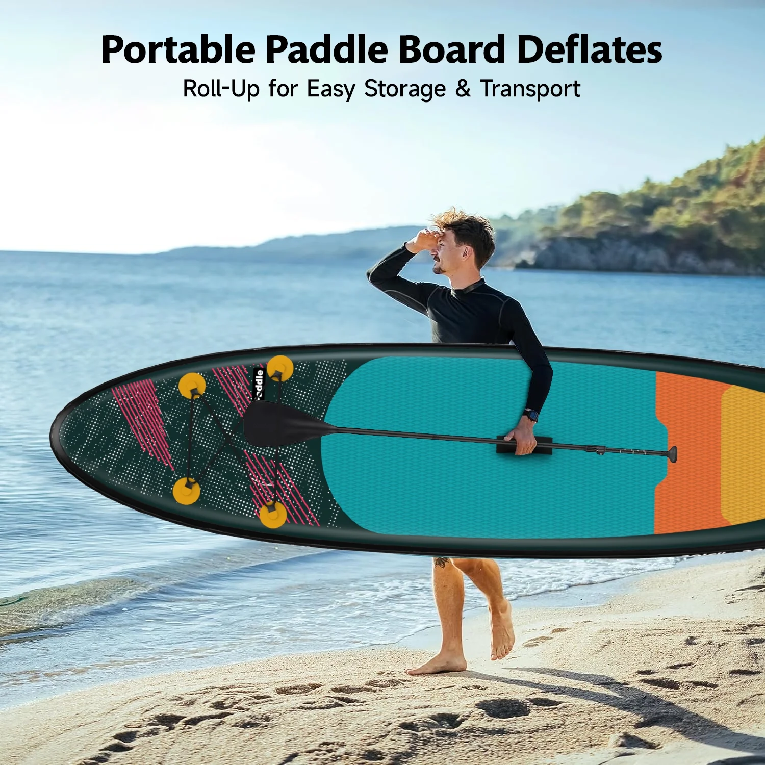LNOW 10'6 Inflatable Stand Up Paddle Board 6' Thick SUP Paddle Board with Paddleboard Accessories Triple Action Pump - Image 8
