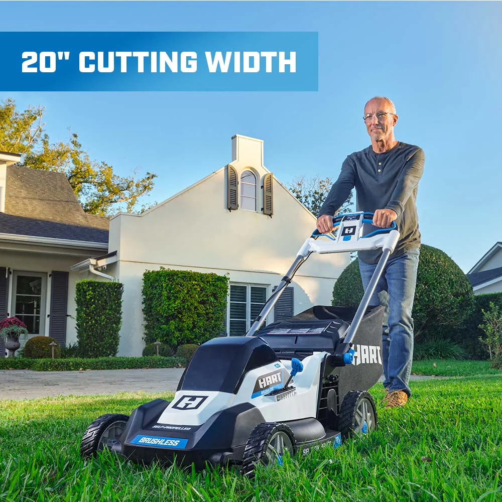 HART 40-Volt 20-inch Self-Propelled Battery-Powered Brushless Mower Kit, (1) 6.0Ah Lithium-Ion Battery - Image 5