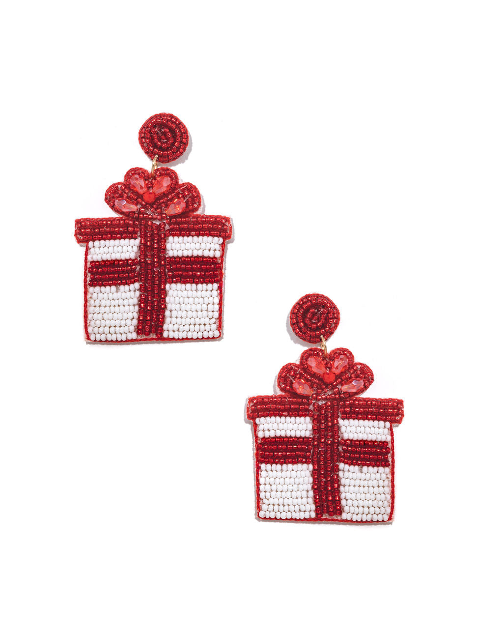 Gift Of Love Beaded Drop Earrings - White - Se7enfashion
