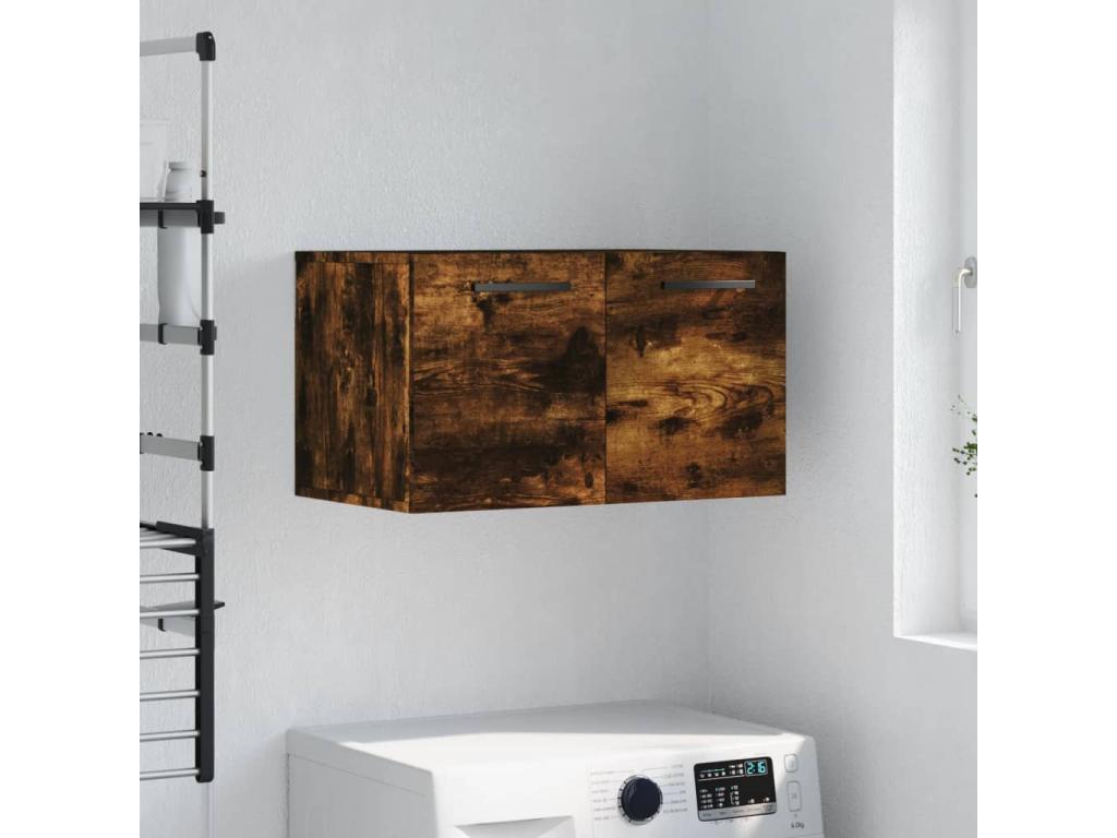 Hominor Armario de pared madera ingeniería roble ahumado 60x36 - 5x35 cm Marrón