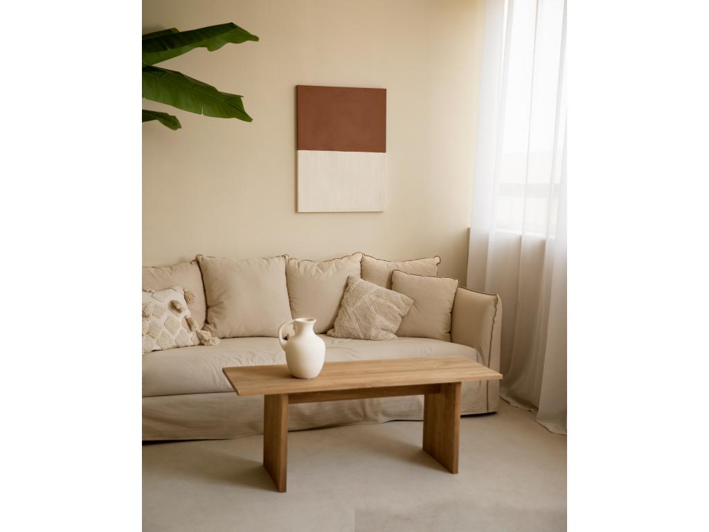 Cuadro decorativo sobre lienzo de algodón con marco de madera negro pintado artesanalmente con pintura al oleo de 80x100cm - MARINA - Laocacasas