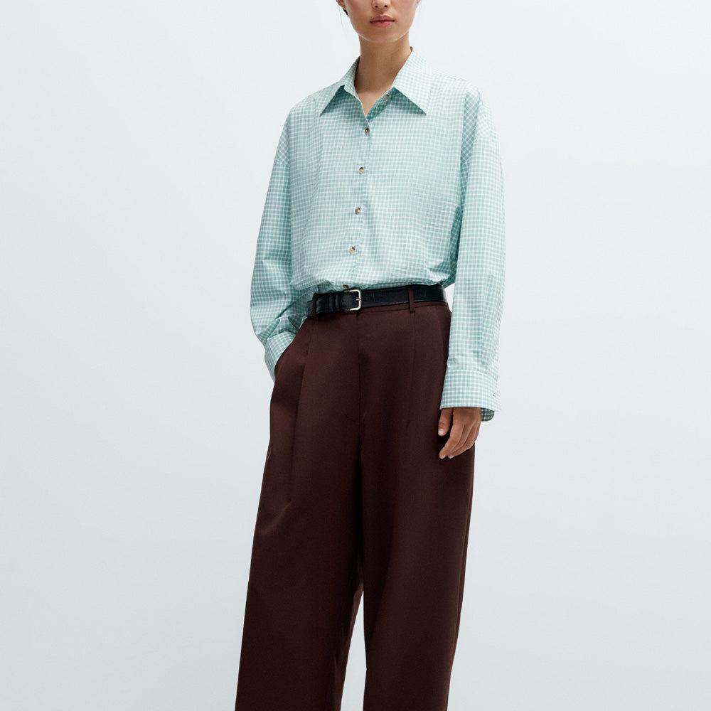Cordera - Chemise Oversize - Vert Vichy