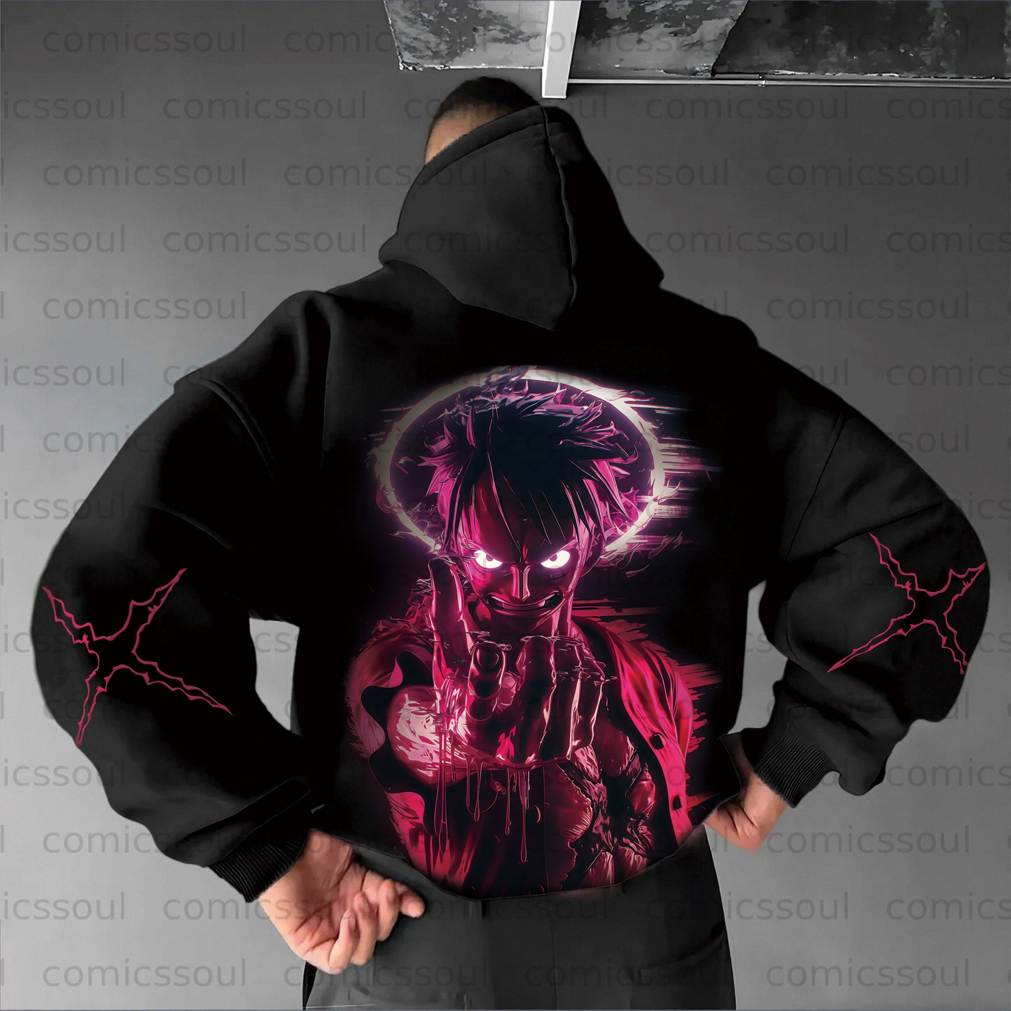 Unisex Anime Graphic Streetwear Vintage Hoodie