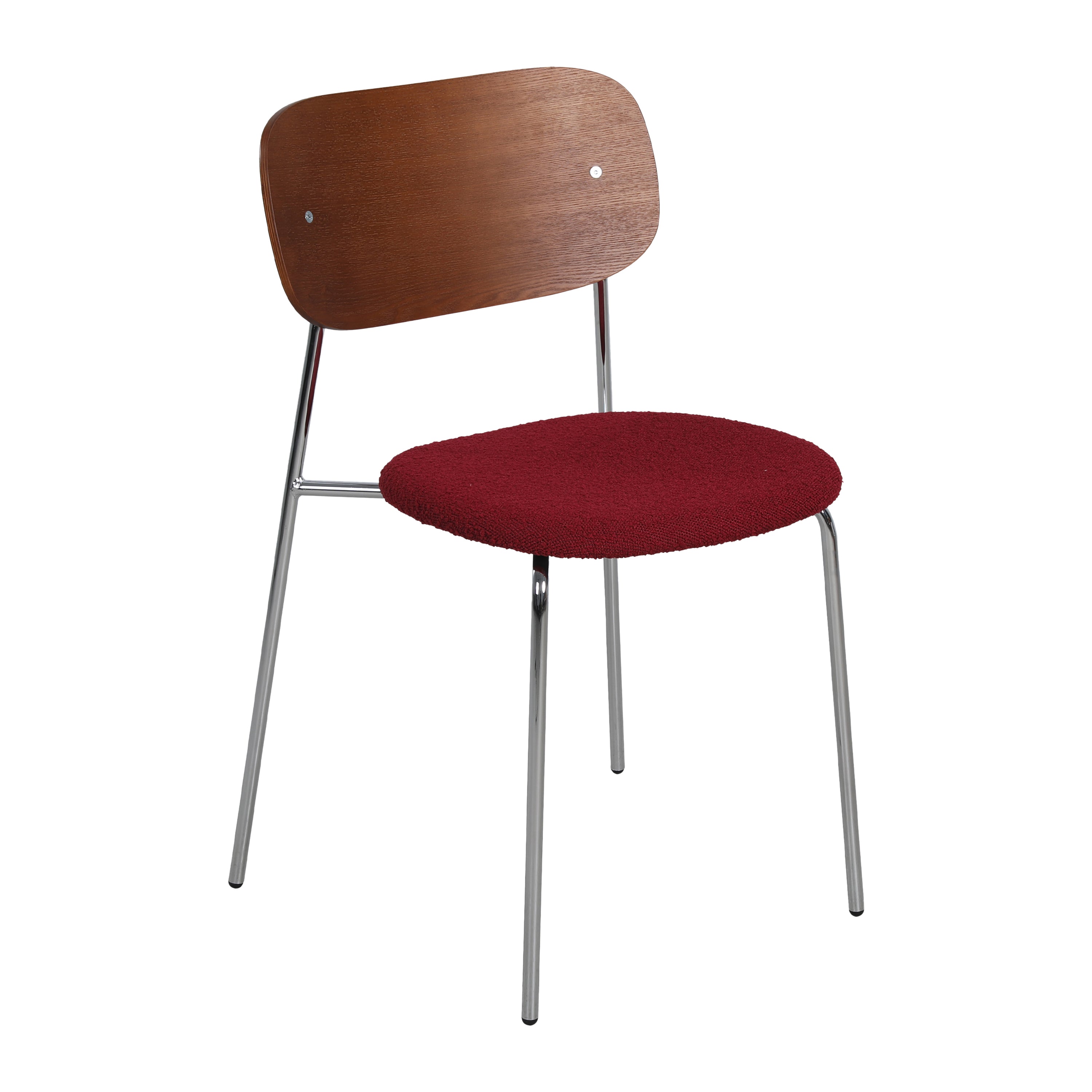 Blokker Isel Eetkamerstoel - Rood / Chroom