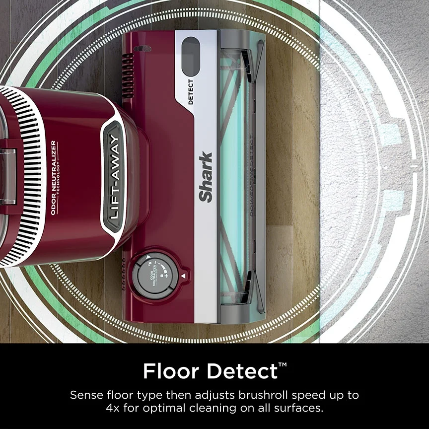 Shark Detect Lift-Away ADV Corded Upright Vacuum with PowerFins Detect, Self-Cleaning Brushroll & Odor Neutralizer Technology, LA492, Burgundy - Image 6