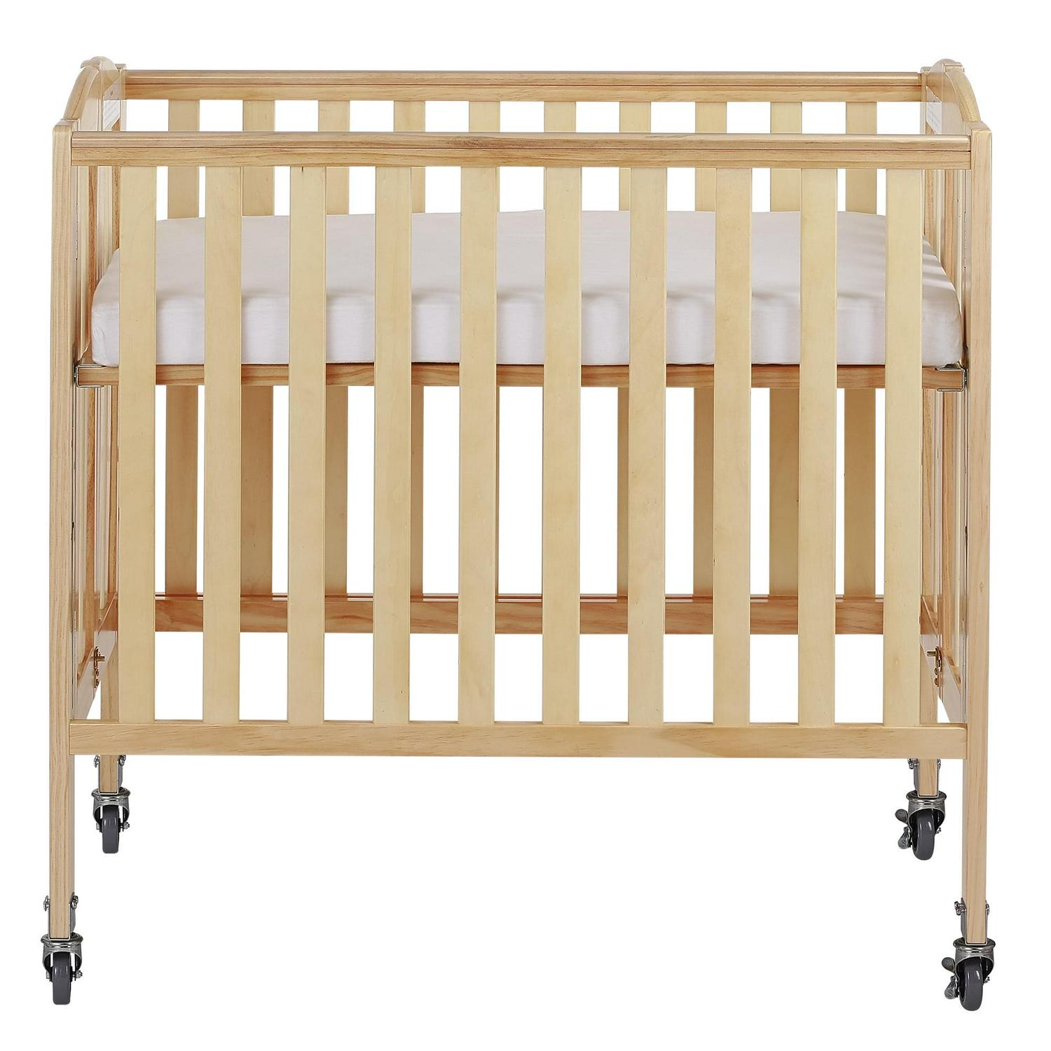 Dream On Me Birch 3-in-1 Folding Portable Mini Crib. Natural - Image 9