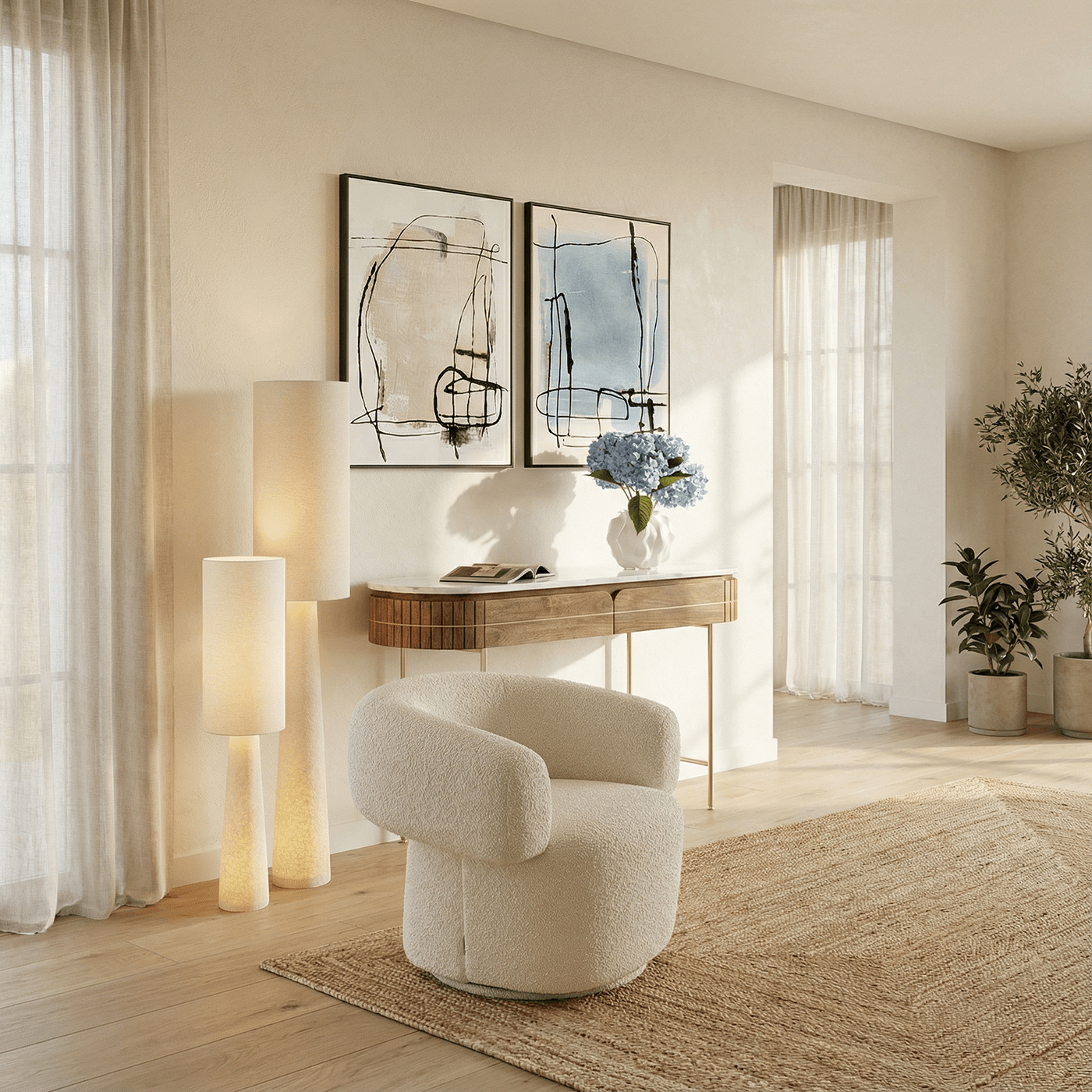 Schilderij Frame Dust 55x75cm grijs Kare Design