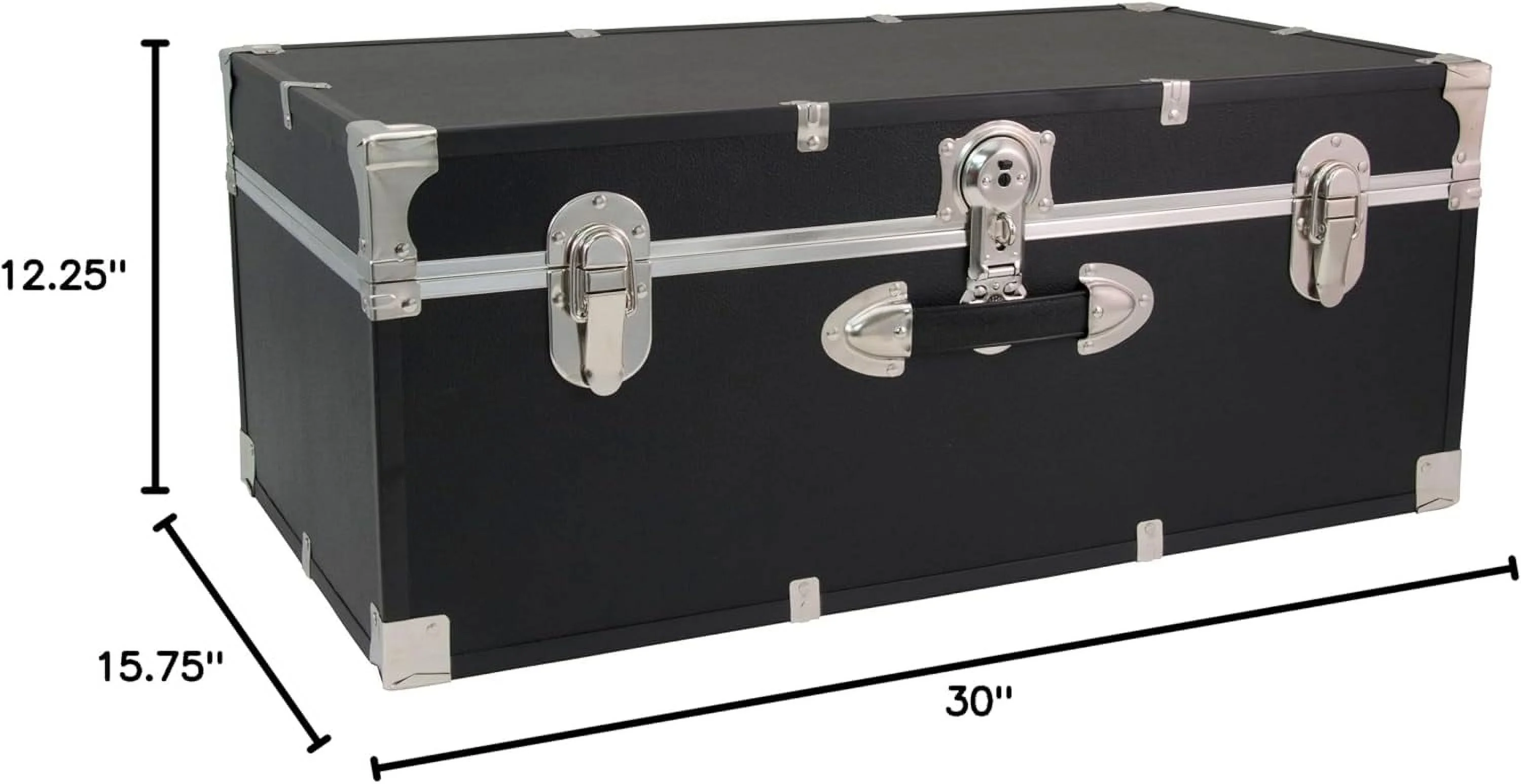 Seward Essential Trunk with Lock, Black, 30-Inch - Image 3