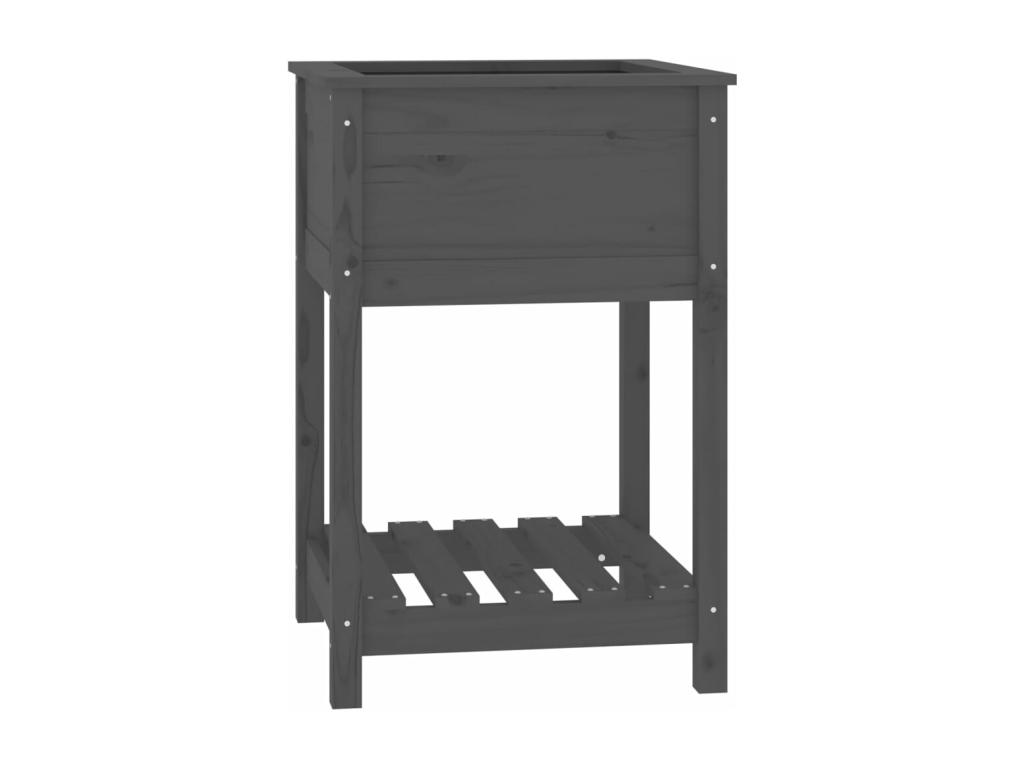Con Decoratodo stante madera maciza de pino gris 54x34,5x81 cm