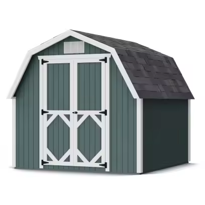 Little Cottage Co. 8x8 Classic Gambrel Barn with 4 ft. Sidewalls, Outdoor Wood Storage Shed Do-It-Yourself Precut Kit