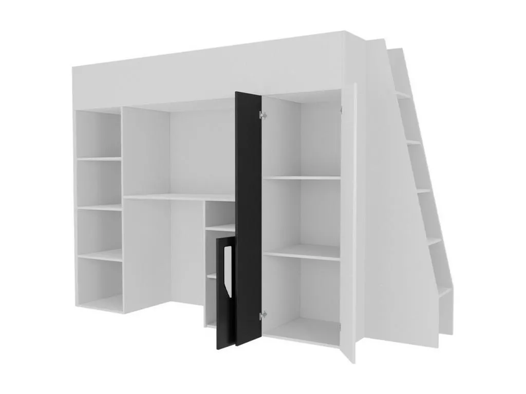 Litera Habitarluz 355 Individuales Blanco 90x200 Aglomerado laminado Somieres 94cm PTDS64628