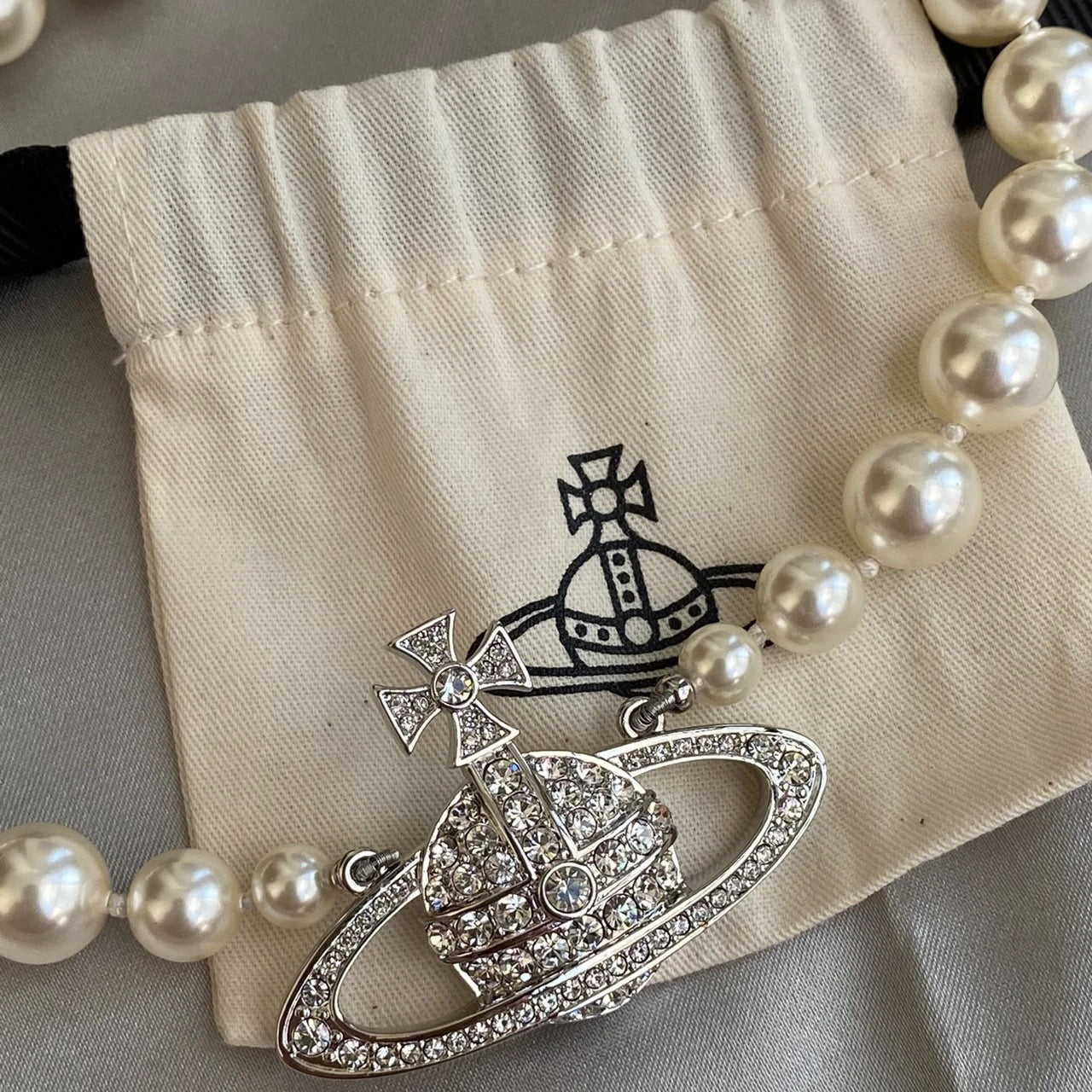 Vivienne Westwood Large Saturn Necklace - Original Replica Club