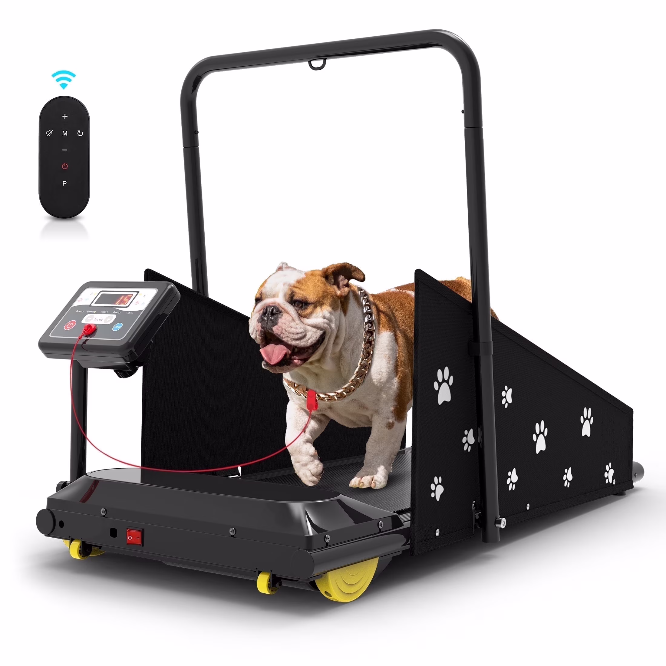 Hapycity Dog Treadmill, Indoor Pet Fitness Machine for Small Medium Dogs, 265 lb Capacity, LCD Display Remote(Black)