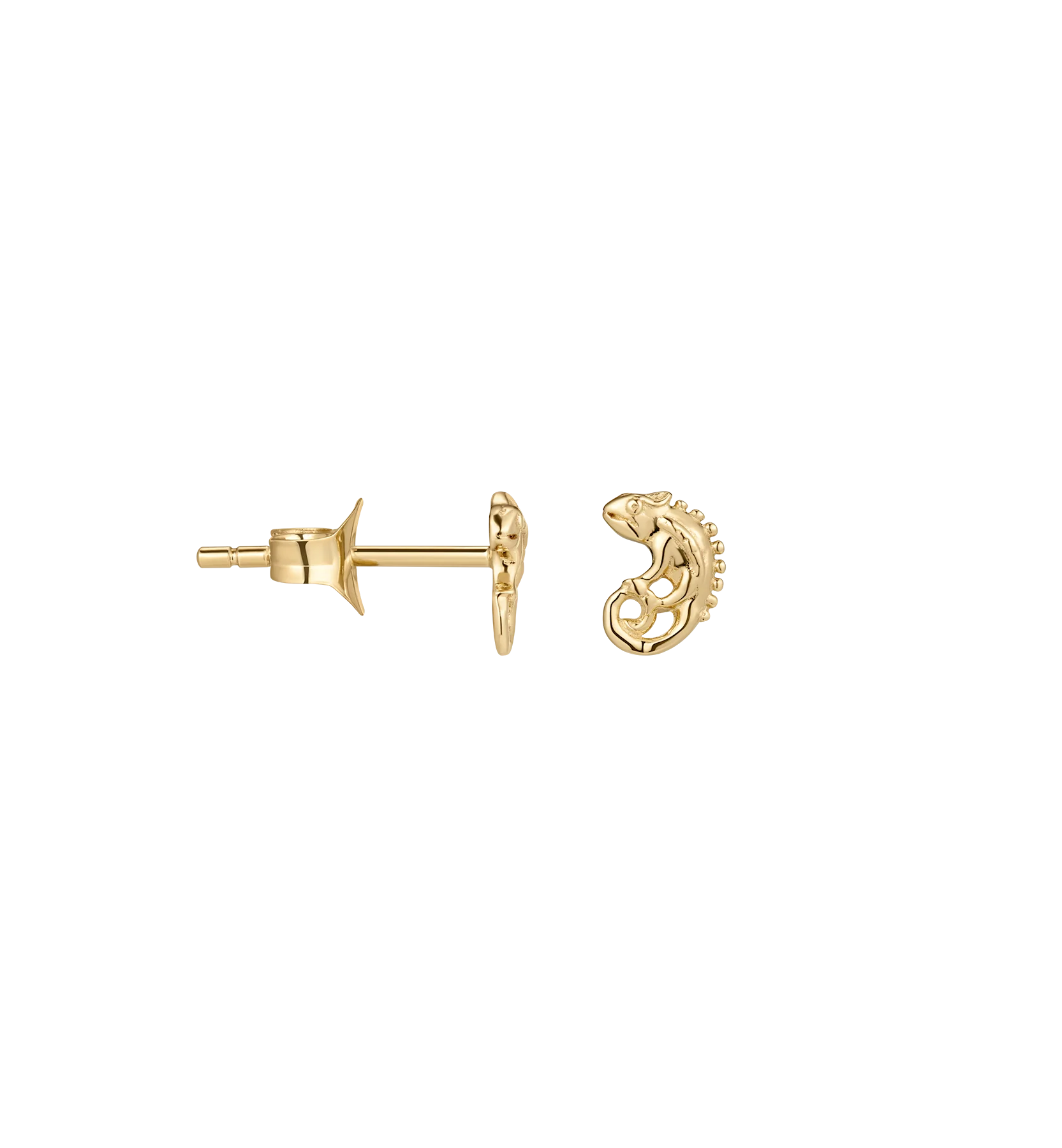 Single Mystic Chameleon Stud Earring 14K