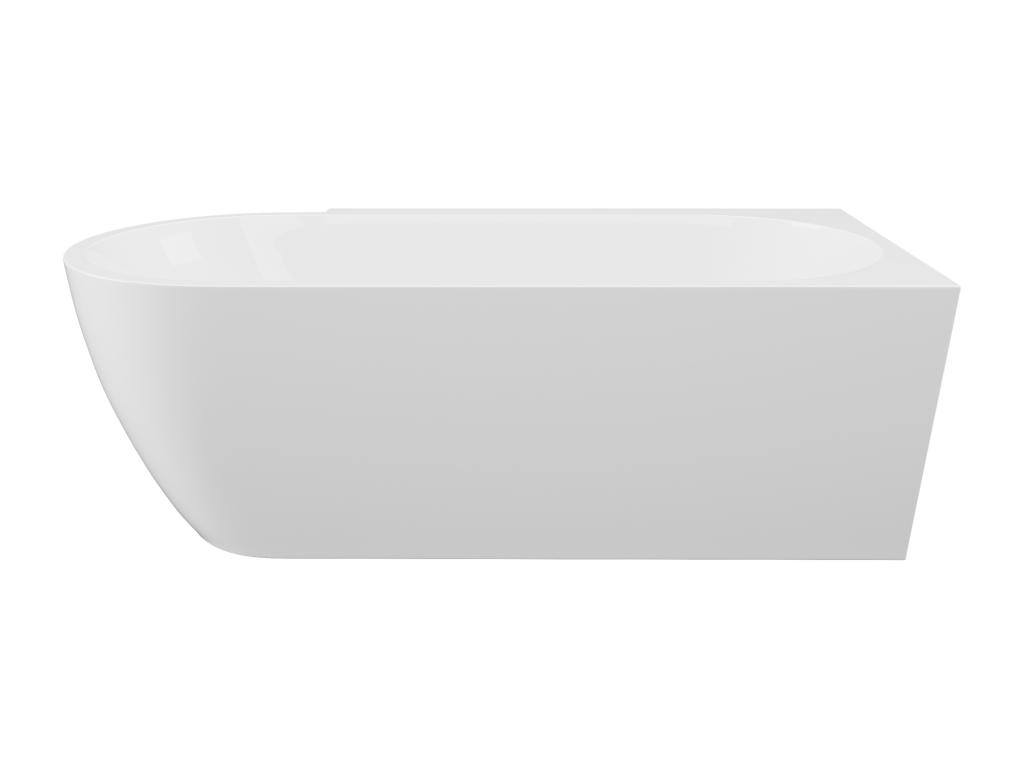 Bañera de esquina - 231L - 165 x 78 x 58 cm - Tucasago brillante - Acrílico - Esquina derecha - ALBANELIA