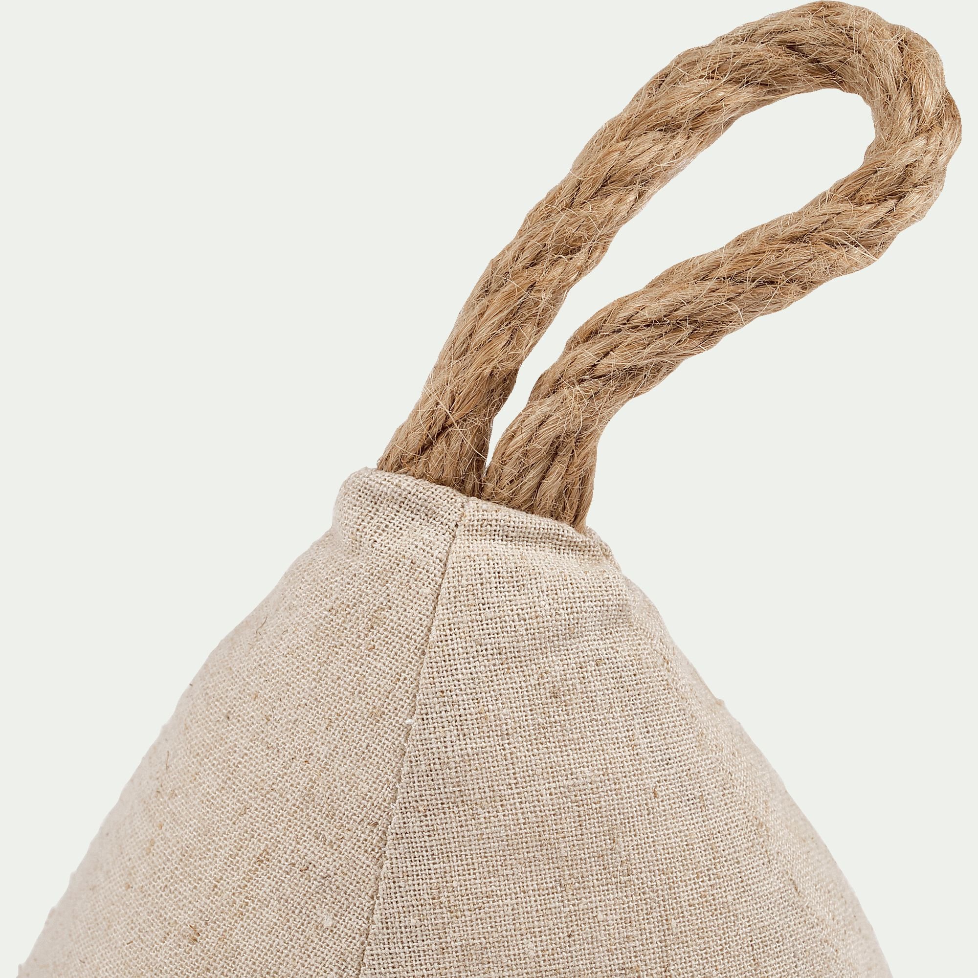 NIN - Cale-porte en sable et tissu - naturel H22cm