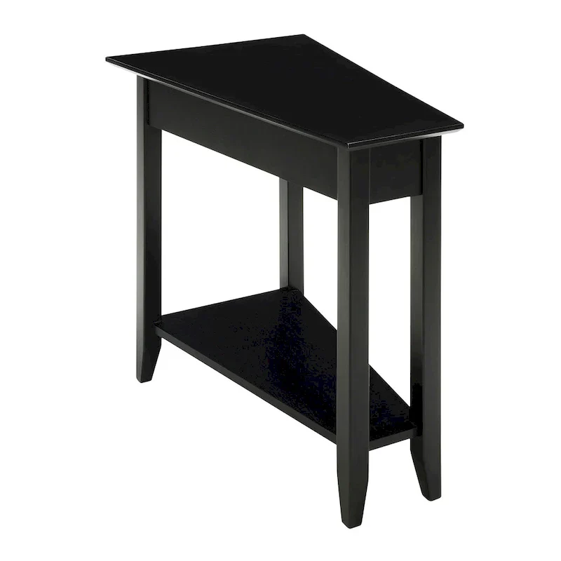 American Heritage Wedge End Table with Shelf by Convenience Concepts