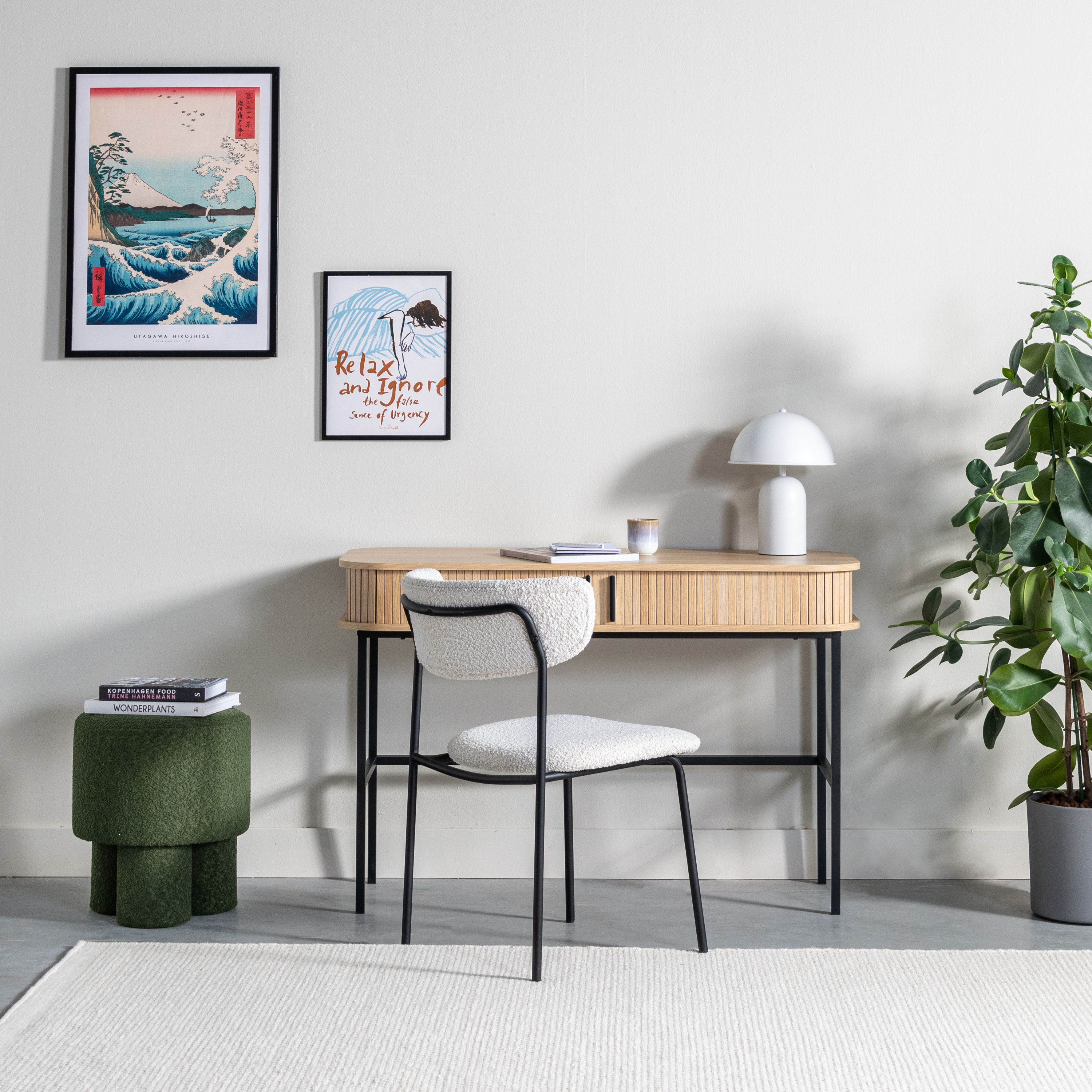 Blokker basic Panel Bureau - B 120 cm - Eikenbruin