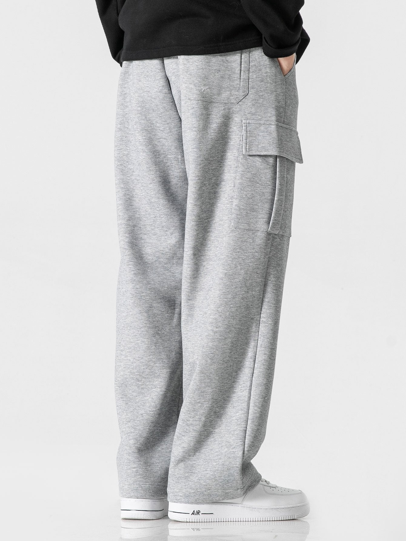 Relax Fit Straight Leg Jersey Cargo Pants