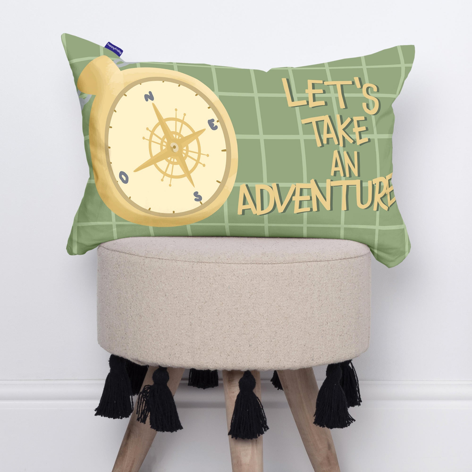 World trip Kussensloop 50x30 cm Mr Fox, Veelkleurig, 100% katoen, de k