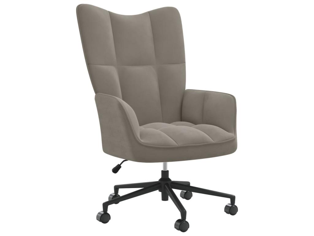 Sillón de relajación Terciopelo gris claro