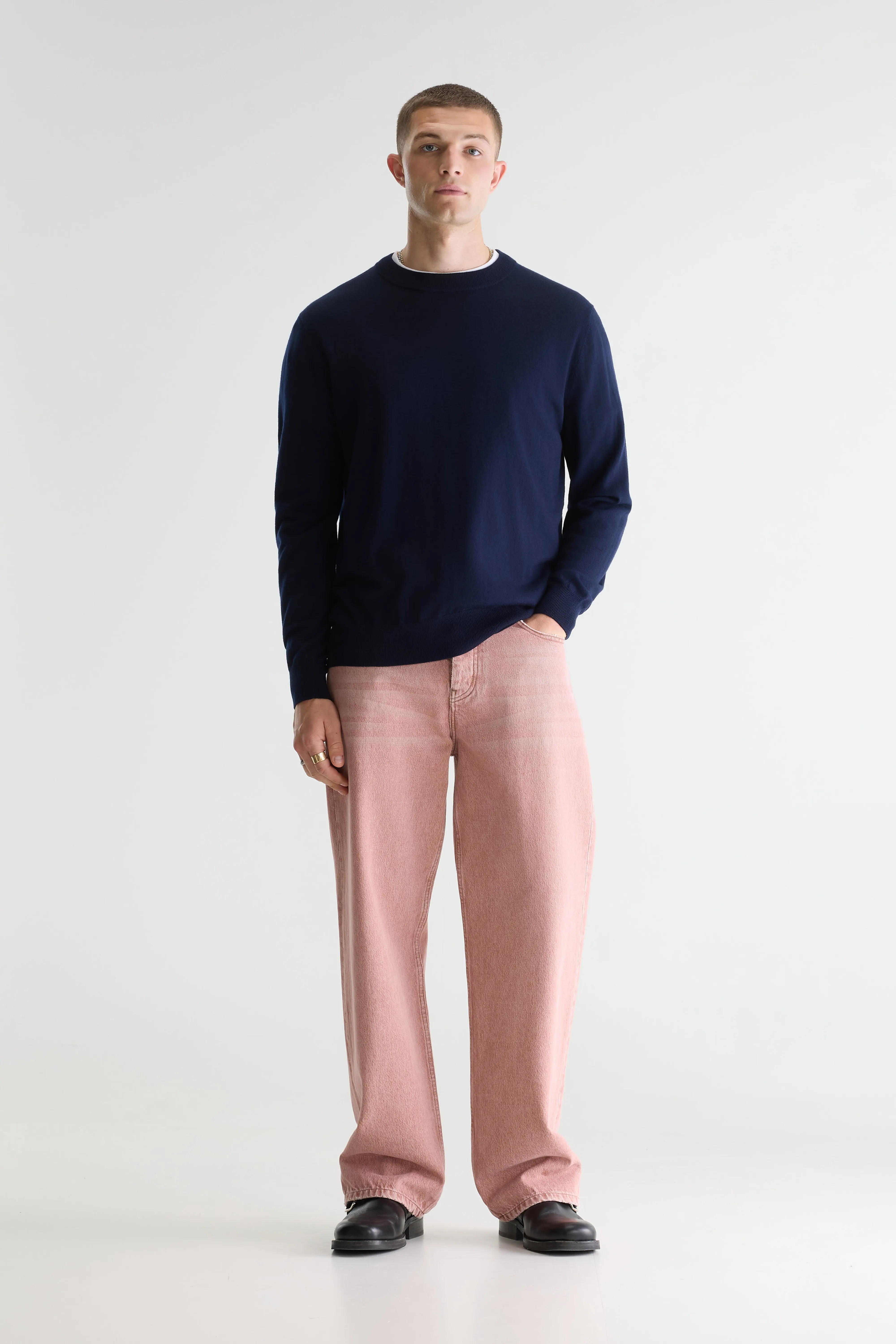 Bellerose Dilliv crewneck navy sweater (251 / M / NAVY)