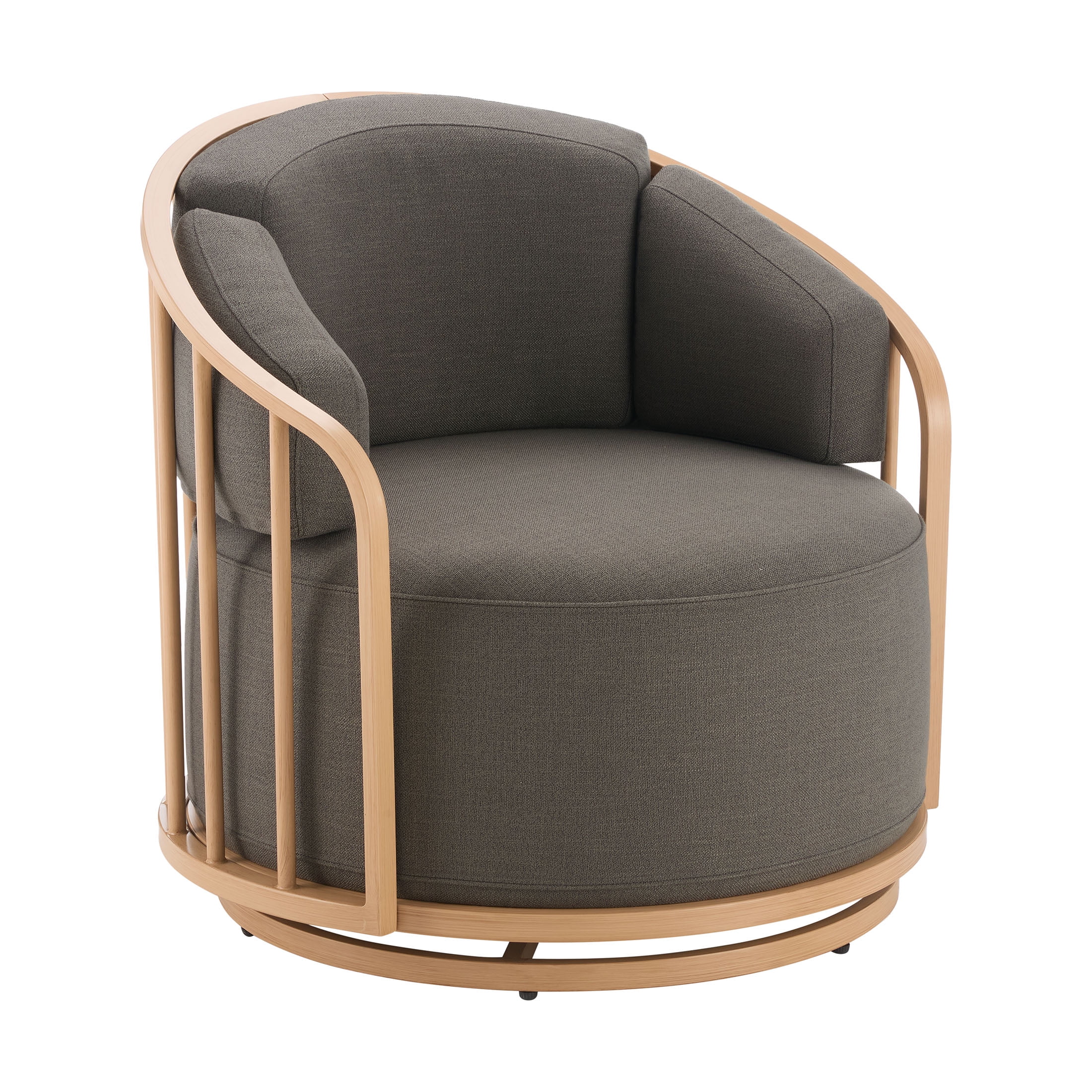 Better Homes & Gardens Lillian Swivel Birdcage Accent Chair, Cream Linen - Image 14