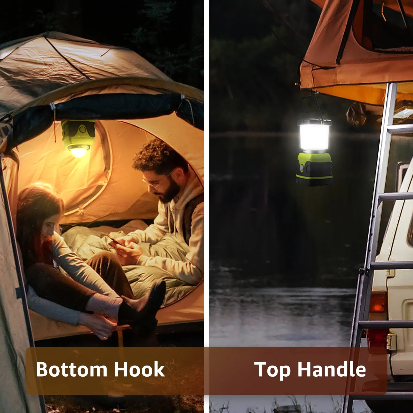 Lepro 2-Pack LED Camping Lanterns, 1000LM Battery Powered Camping Tent Light , 4 Light Modes and IPX4 Waterproof , Perfect Camping Accessories for Hurricane, Emergency, Survival Kits, Hiking, Fishing - Image 5