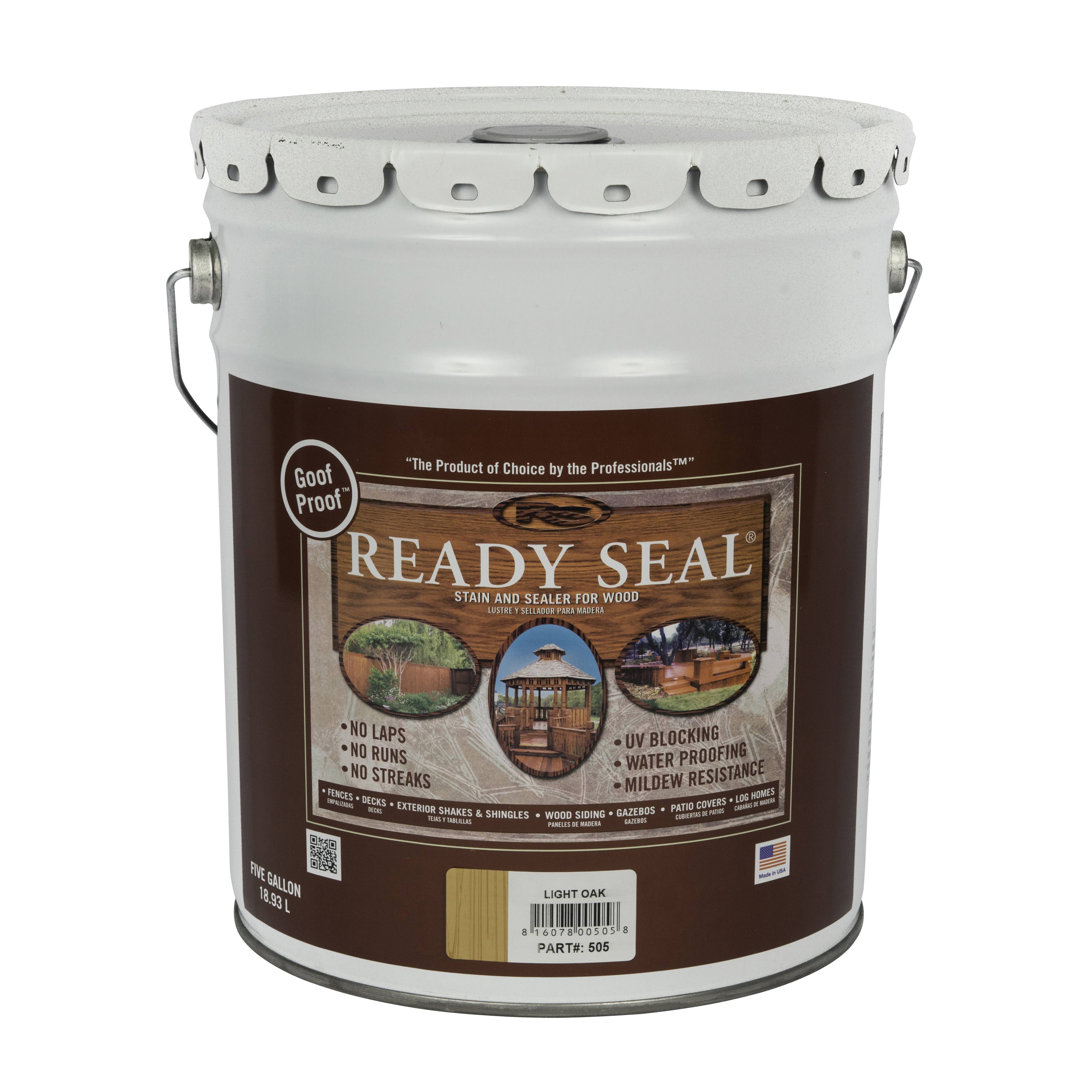Ready Seal 505 Exterior Wood Stain and Sealer 5-Gallon Light Oak(Light Oak)