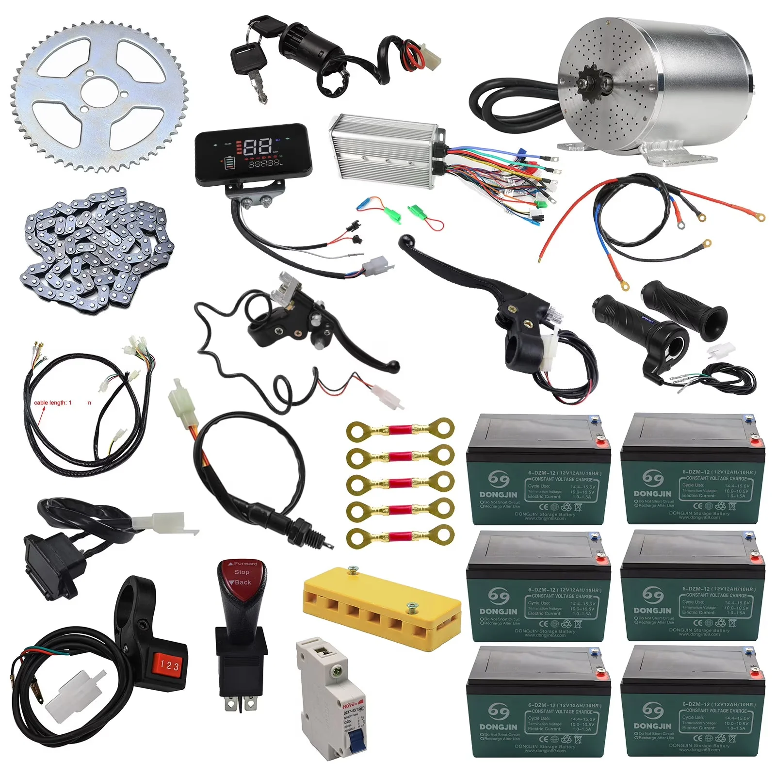 Boma 72V 3000W Brushless Motor Kit With Controller And Battery - MY1020 Boma 72V 3000W Brushless Motor Kit With Controller And Battery - MY1020
