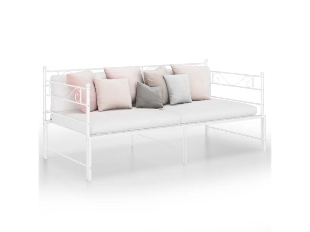 Sofá cama extraíble sin colchón Kavehomedeco blanco 90x200cm AZNV79155