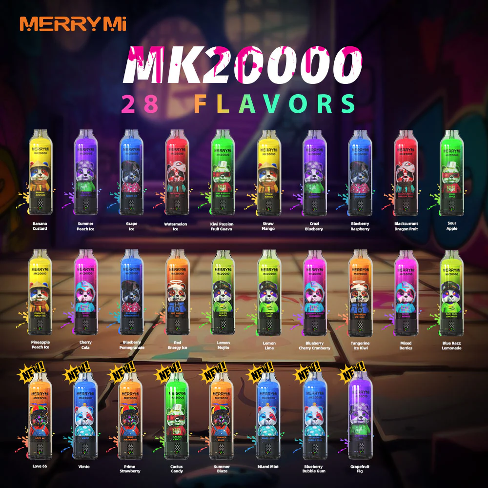 MerryMi MK 20K ladattava kertakäyttöinen sähkötupakka (kaikki maut)