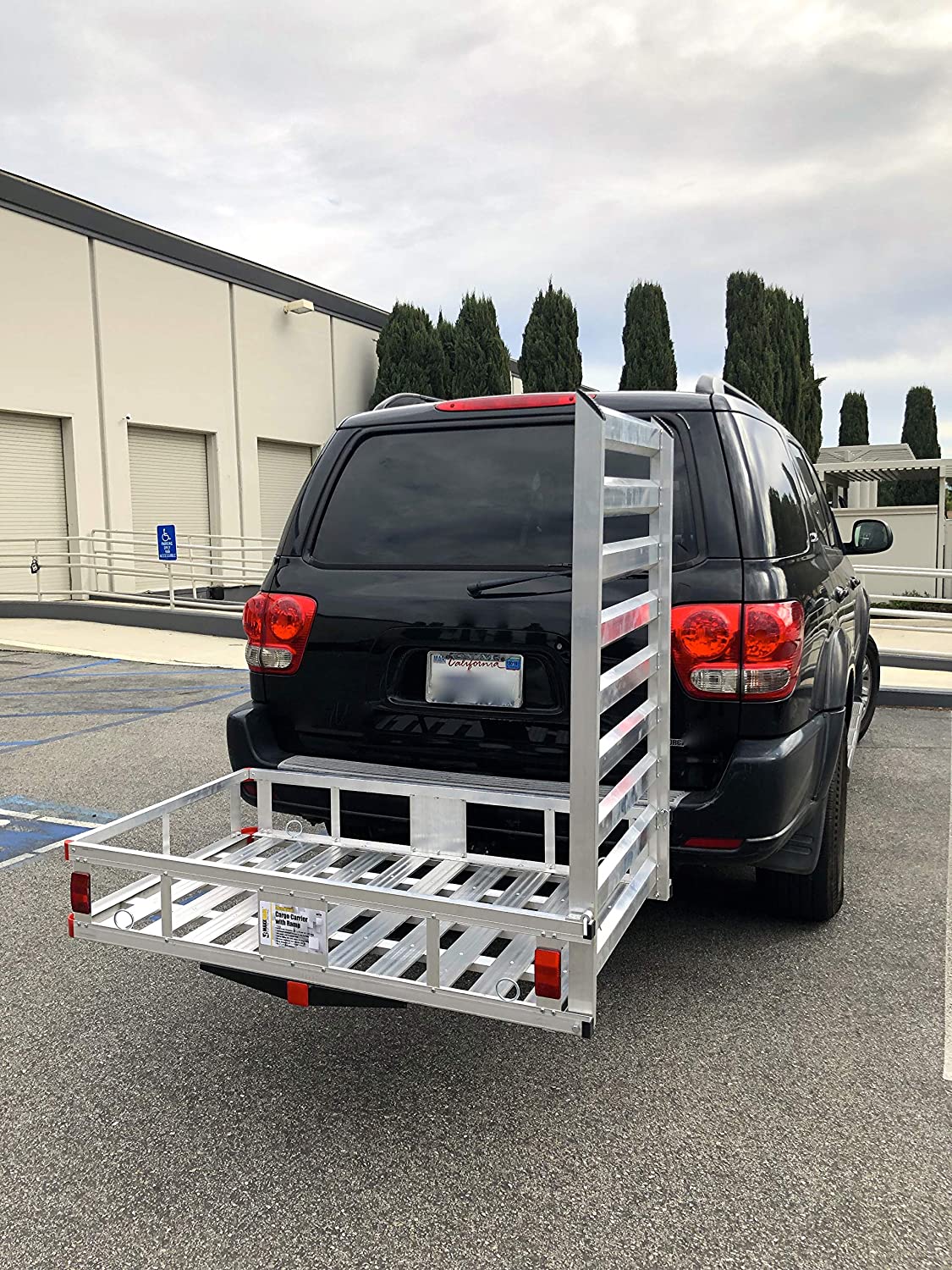 2025 80779 Aluminum Hitch Mount Cargo Carrier with 47′′ Long Ramp, 1 Pack