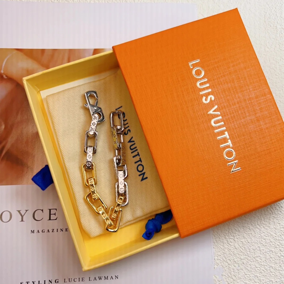 Louis Vuitton Silver Gold Mixed Color Chunky Bracelet - Original Replica Club
