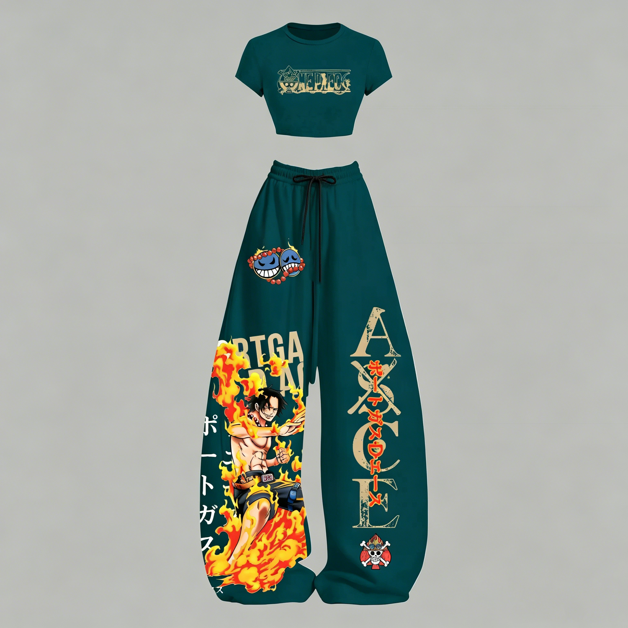 One Piece T-Shirt  & Elasticated Trousers Two-Piece Set