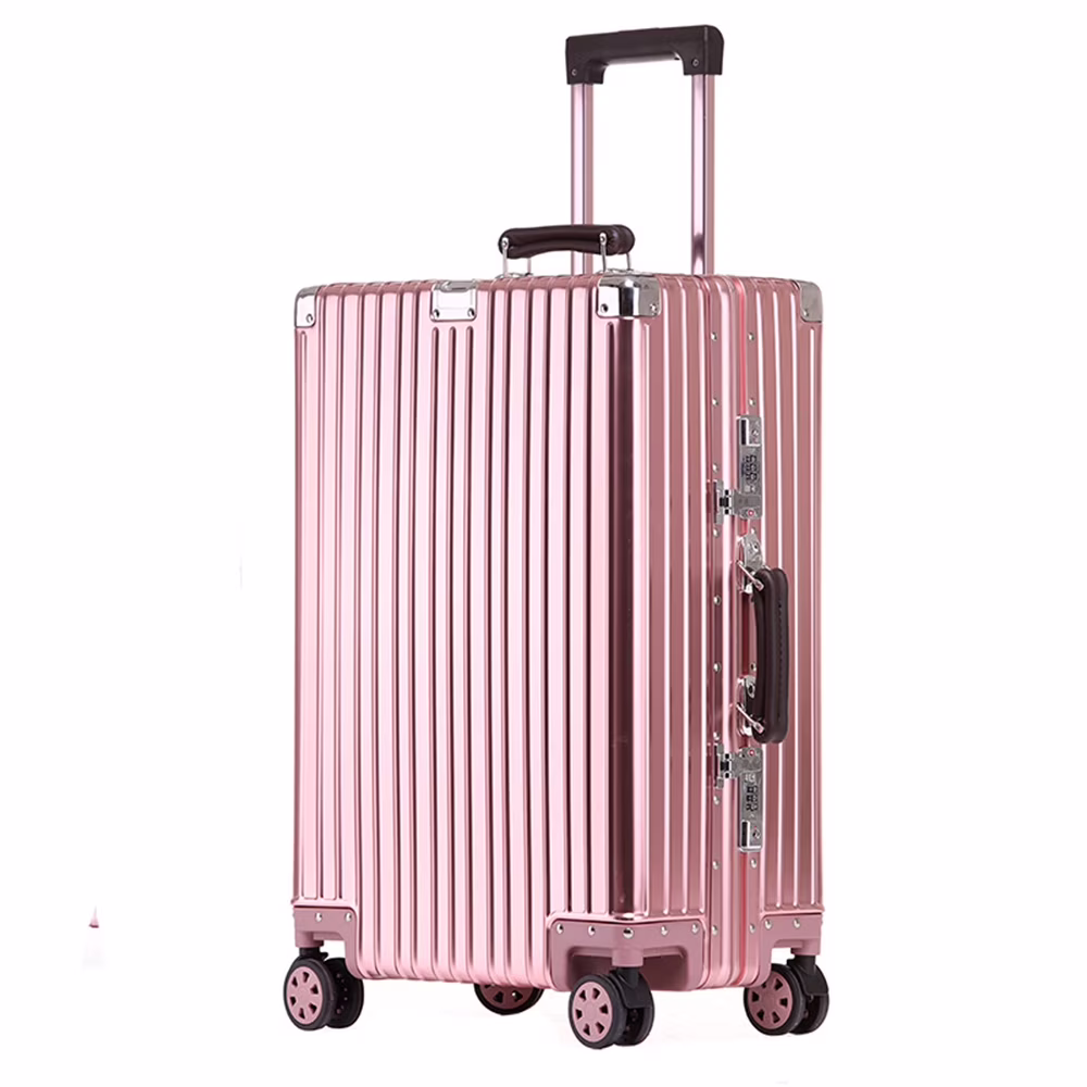 All Aluminum Magnesium Carry on Luggage Airline Approved, Hardside Carry on Suitcase with TSA Lock, Zipperless Luggage Checked Luggage Metal Rolling Luggage for Travel, Business - Image 6
