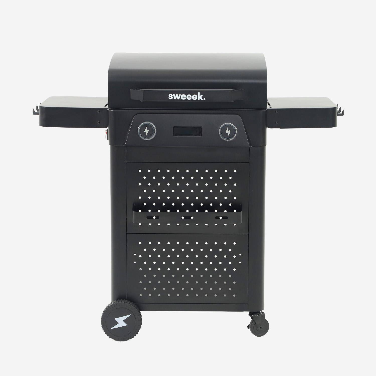 Voltis - Barbacoa eléctrica de acero esmaltado 2 quemadores 2300 W