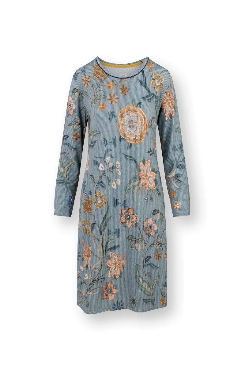 Destiny Long Sleeve Nightdress Safari Bloom Blue