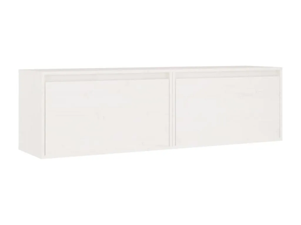 Armarios de pared 2 uds Prietocasa maciza Prietocasa blanco 60x30x35 cm