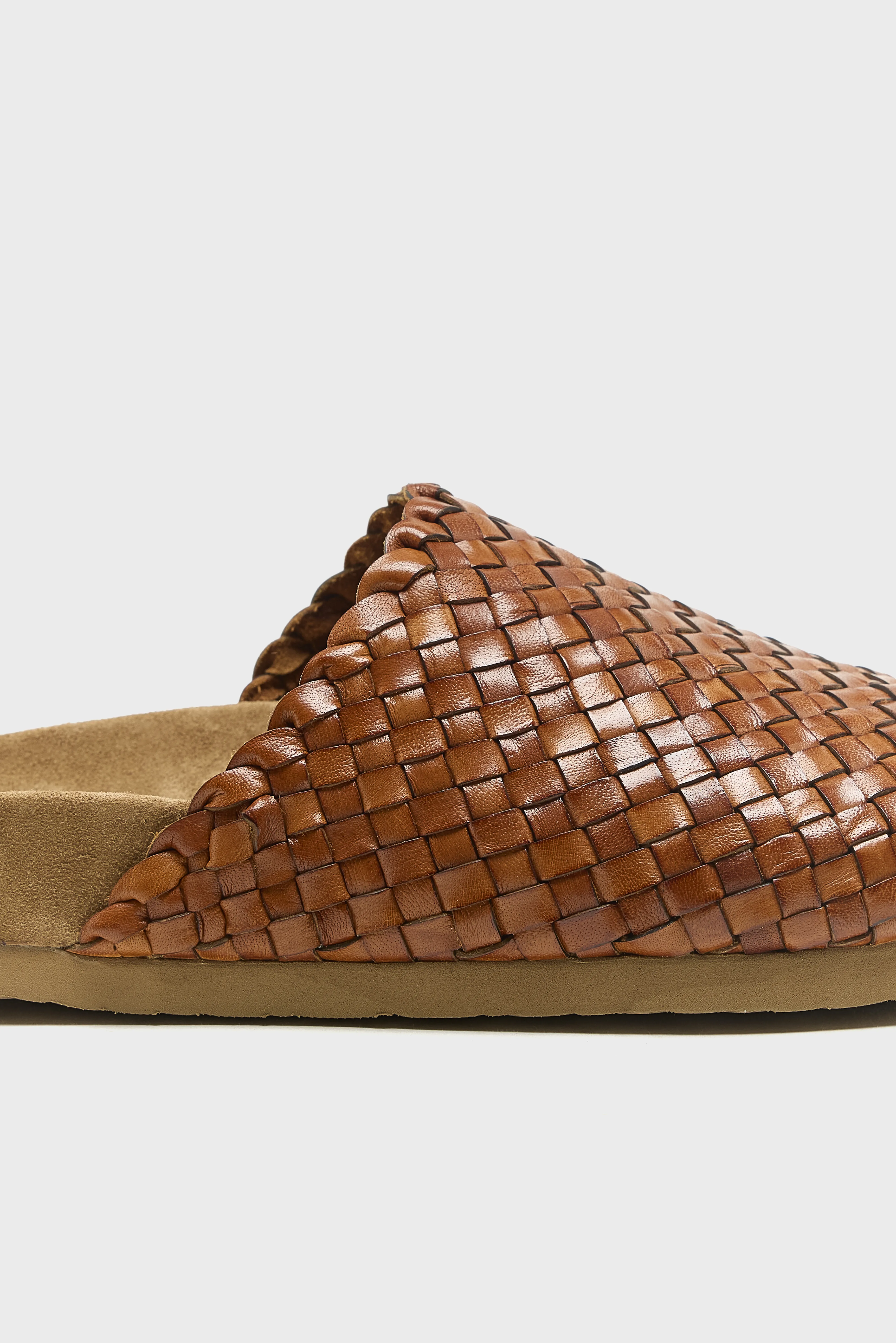 Bellerose Woven Leather Mule Sandals  (261 / W / BROWN)