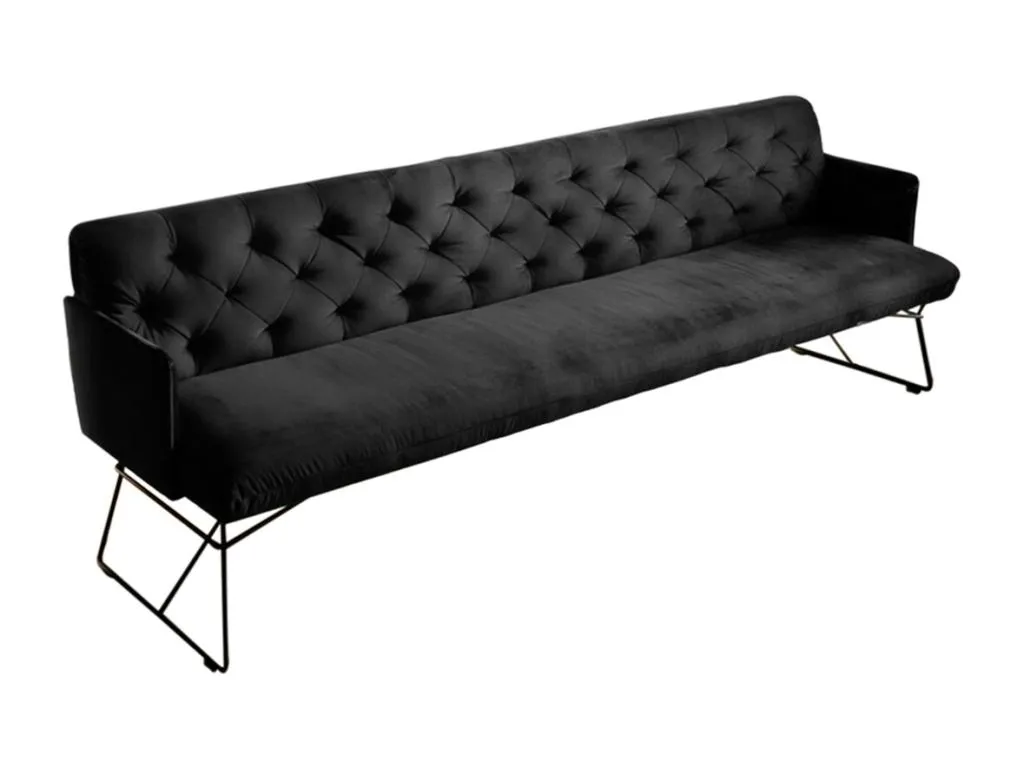 Banco de terciopelo negro Nidovia estilo lujoso apz3512680