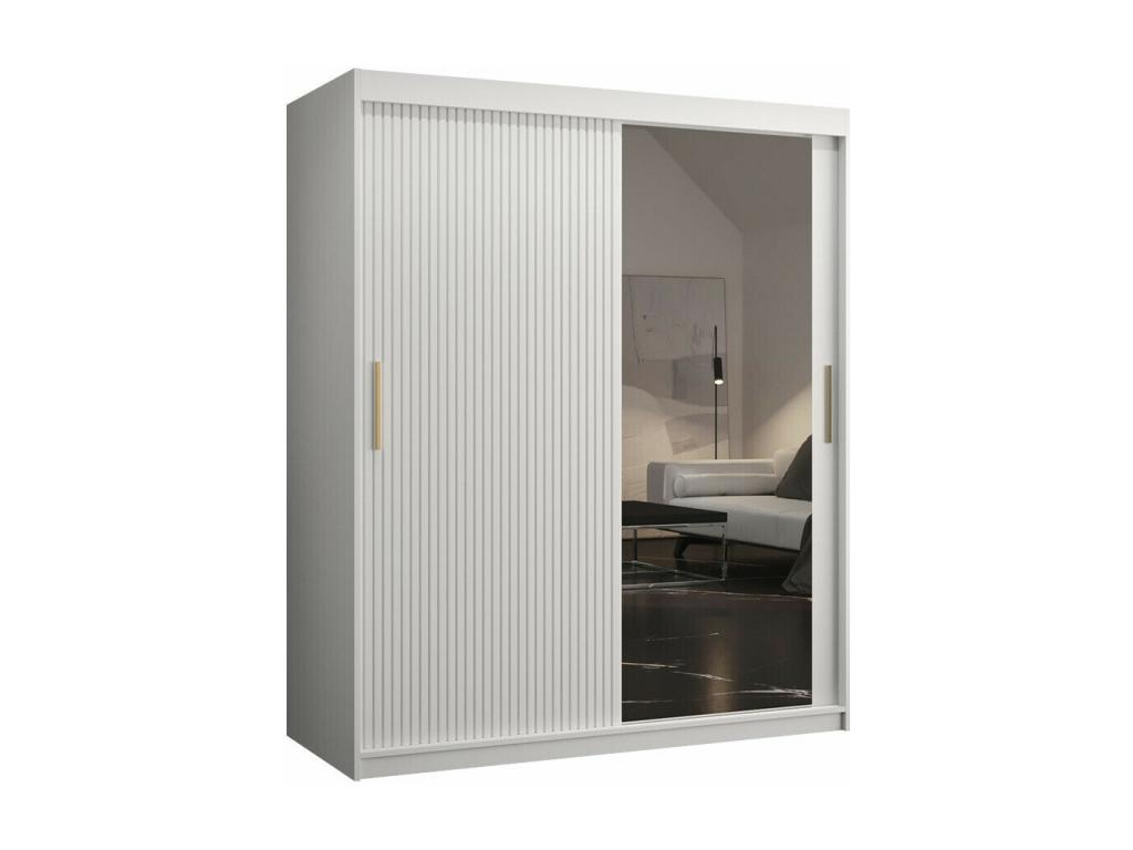 Armario Cozetiq 402 - Blanco - 200x150x62cm - Puertas de armario Correderas