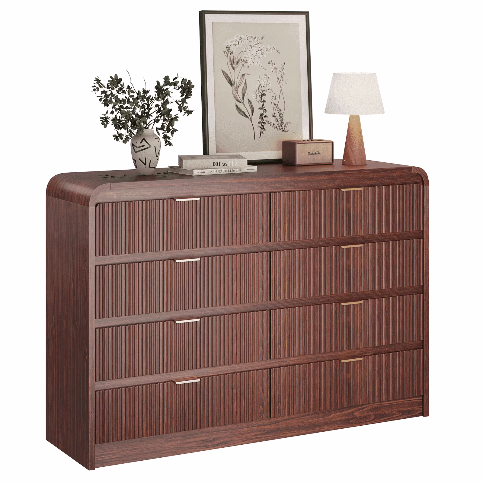 SELOOYE Fluted 5 Drawers Dresser for Bedroom, 47