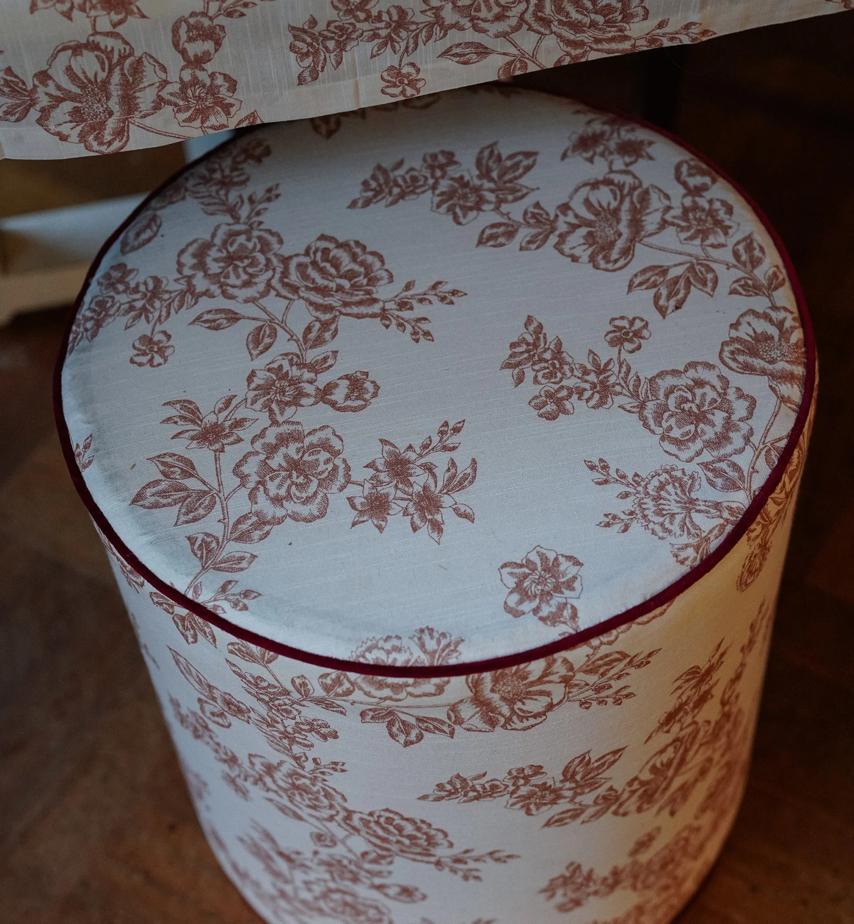 Whimsical Rose Pouf