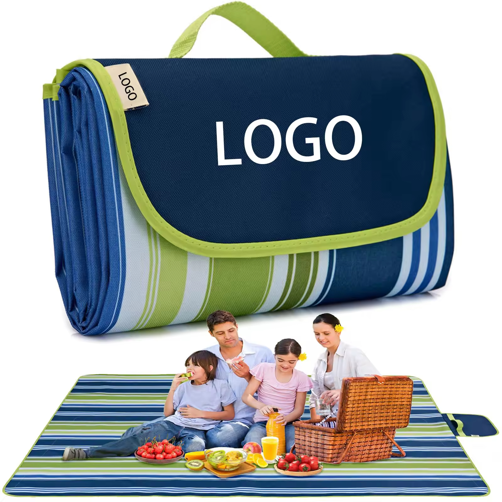 Waterproof Sand Proof Oxford Picnic Blanket, Durable Foldable Portable Outdoor Mat for Travel, Camping, Beach & Picnic