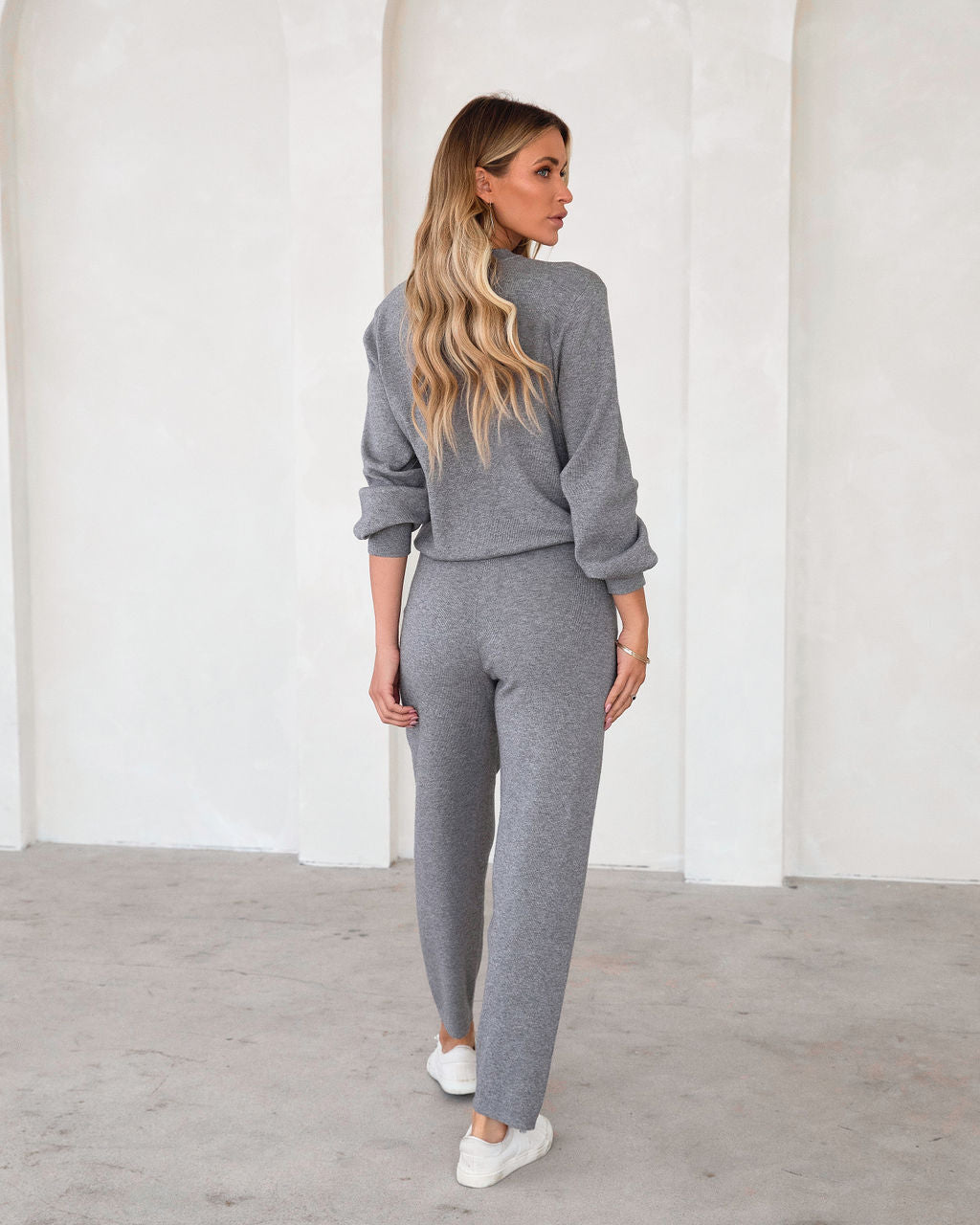 Genevieve Knit Pullover Sweater -  Heather Grey - FINAL SALE - Se7enfashion